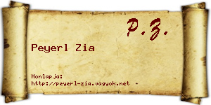Peyerl Zia névjegykártya